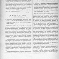 2213 - Page 3064 - Partie Scientifique. L’Actualité Scientifique. Les Livres. Manuel de syphiligraphie pratique, par Henri Drouin, Vigot frères, éditeurs, Paris / La séro-réaction de Wassermann rendue simple et précise, par G. Rodillon, A. Maloine et fils, éditeurs, Paris / Tumeurs. Diagnostics histologiques, par Pr Masson, A. Maloine et Fils, éditeurs, Paris, 1923