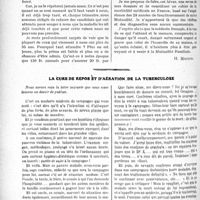 2217 - Page 3068 - Partie Professionnelle. Travaux Originaux. Mutualité familiale. Soyez prévoyants [H. Mignon] / La cure de repos et d’aération de la tuberculose [Dr A. Jousset]