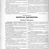 2223 - Page 3074 - Partie Professionnelle. Comptes rendus, documents, pièces officielles…. Décret relatif aux stations thermales, climatiques et de tourisme, 30 mai 1923 / Reportage Professionnel. Nouvelles et information«. Ecole de plein exercice de médecine et de pharmacie de Marseille / A propos des dispenses d'examen