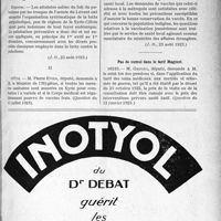 2230 - Page XLV-3081 - Documents officiels. A l’officiel. Réponse des ministres aux questions des parlementaires. Le service de santé en Syrie / Pas de cumul dans le tarif Maginot
