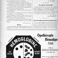 2235 - Page 3086-VI - Correspondance. Décisions syndicales / Au sujet du mal de mer / Notes de médicaments des propharmaciens