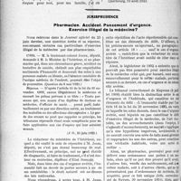 2267 - Page 3118 - Partie Professionnelle. Travaux Originaux. Lettre ouverte au directeur de l'oeuvre. A propos de ses attaques contre le Corps médical [Dr Le Duigou] / Jurisprudence. Pharmacien. Accident. Pansement d’urgence. Exercice illégal de la médecine? [Dr Paul Boudin]