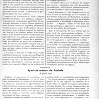2270 - Page 3121 - Partie Professionnelle. Comptes rendus, documents, pièces officielles…. Syndicat médical de Lille et de la région, (15 juin 1923) / Syndicat médical de Roubaix, (6 juillet 1923)