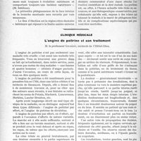 2295 - Page 3148 - Partie Scientifique. Travaux Originaux. Diagnostic et traitement des ostéophlegmons perimaxillaires odontopathiques, par P. Truffert / Clinique médicale. L’angine de poitrine et son traitement, M. le professeur Gilbert