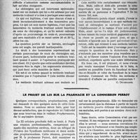 2311 - Page 3164 - Partie Professionnelle. Travaux Originaux. Déontologie. Quelques idées sur la dichotomie / Le projet de loi sur la pharmacie et la commission Perrot