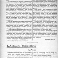 2349 - Page 3202 - Partie Scientifique. Travaux Originaux. L'instrumentation clinique du praticien [Dr Raphaël Massart] / L’Actualité Scientifique. La Presse. L’invagination intestinale aiguë des jeunes enfants [(Paris médical, 21 juillet 1923)]
