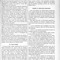 2350 - Page 3203 - Partie Scientifique. L’Actualité Scientifique. La Presse. L’invagination intestinale aiguë des jeunes enfants [(Paris médical, 21 juillet 1923)] / Le croup grippal [(Journ. des Prat. 21 juillet 1923)] / Syphilis et tuberculose pulmonaire [(Lyon médical, 25 juillet 1923)]