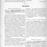 2355 - Page 3208 - Partie Scientifique. L’Actualité Scientifique. Les Sociétés Savantes. Toulouse. Névrite radiale ascendante au cours d’un panaris / Société d'obstétrique et de gynécologie. Complication d’une phlébite grippale double / Les Livres. Diagnostic et traitement des rétrécissements de l’oesophage et de la trachée, par Jean Guisez, Masson et Cie, éditeurs, Paris / Revue métapsychique, Librairie Félix Alcan, Paris / Premières oeuvres, par G. Flaubert, Librairie de France, Paris / De la vaccinothérapie en urologie spécialement dans la blennorrhagie, par R. Le Fur, Librairie O. Doin, Paris / Hygiène féminine populaire, par Dr R. Martial et Mme L. Doresse, Librairie Armand Collin, Paris