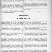 2412 - Page 3265 - Partie Professionnelle. Travaux Originaux. Déontologie. La mutualité et les bonis de l'assurance sociale [Dr M. Vimont] / A propos du P. C. N [Dr Barbier de la Serre]