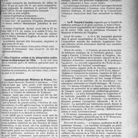 2418 - Page 3271 - Partie Professionnelle. Reportage Professionnel. Nouvelles et Informations. Office d’hygiène sociale et de préservation antituberculeuse du département de l’Oise / Association générale des Médecins de France / Le Xe Congrès d’hygiène