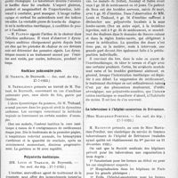 2452 - Page 3305 - Partie Scientifique. L'Actualité Scientifique. Les Sociétés Savantes. Paris. Abcès amibien du poumon, (Soc. méd. des hôp ; 27-7-1923) / Amibiase pulmonaire pure, (Soc. méd. des hôp ; 27-7-1923) / Polynévrite émétinique, (Soc. méd. des hôp ; 27-7-1923) / La tuberculose à l'hôpital-sanatorium de Brévannes, (Soc. méd. des hôp ; 27-7-1923)