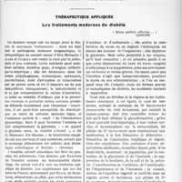 2456 - Page 3309 - Partie Scientifique. L'Actualité Scientifique. Les Thèses. Contribution au traite�ment de la syphilis de l’adulte en évolution, par le Protochlorure de mercure léger et dissociable, par Dr F. Rouzaud. Thèse de 1923 / Thérapeutique appliquée. Les traitements modernes du diabète