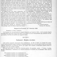 2462 - Page 3315 - Partie Professionnelle. Travaux Originaux. Mutualité familiale du corps médical français. Assemblée générale ordinaire. Rapport annuel du Secrétaire général pour 1923 / Rapport du Trésorier sur l’exercice 1922