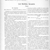 2501 - Page 3354 - Partie Scientifique. L’Actualité Scientifique. La Presse. Prurit / Les Sociétés Savantes. Paris. Sur l’alastrim, (Académie de médecine ; 2-10-23) / Pneumothorax artificiel malgré une pleurésie antérieure, (Soc. méd. des hôp ; 27-7-1923) / Cancer pulmonaire à forme d’abcès, (Soc. méd. des hôp ; 27-7-1923)