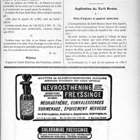 2534 - Page XI-3387 - Correspondance. Evaluation d’incapacités permanentes de blessés du travail / Application du tarif Breton. Soins d’urgence et appareil provisoire