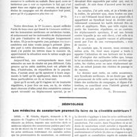 2561 - Page 3414 - Partie professionnelle. Travaux Originaux. Les indemnités de déplacement en médecine rurale [G. Duchesne] / Déontologie. Les médecins de sanatorium peuvent-ils faire de la clientèle extérieure ? [Dr Paul Boudin]