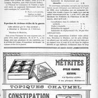 2584 - Page IX-3437 - Correspondance. Dommages-intérêts pour défaut de livraison des automobiles / Expertises de victimes civiles de la guerre