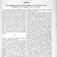 2616 - Page 3469 - Partie professionnelle. Médecine sociale. La gendarmerie médico-sociale / Variétés. Les péripéties d’une courte maladie de Louis XV enfant. Comment était soigné le roi en 1721 [J. Noir]