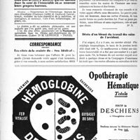 2683 - Page 3532-VI - Demandes et offres / Correspondance. Les effets de la crainte du « Sou Médical » / Décès d’un blessé du travail des suites de l’accident