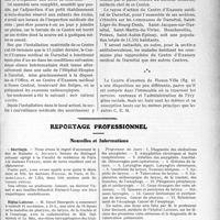 2720 - Page 3569 - Partie professionnelle. Travaux Originaux. Hygiène sociale. Les centres d’examen médical dans la Seine-Inférieure / Reportage professionnel. Nouvelles et Informations. Nécrologie. [Madame A. Jousset, MM. Les docteurs Ribard, Richard-Lesay] / Hôpital Laënnec