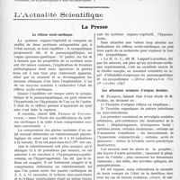 2749 - Page 3598 - Partie scientifique. Travaux Originaux. Clinique thérapeutique. La diététique dans les maladies de l’estomac, M. le Professeur A. Gilbert / L'Actualité Scientifique. La Presse. Le réflexe oculo-cardiaque [(Revue médicale de l’Est 1er Octobre 1923] / Les affections oculaires d’origine dentaire [(Journ. de méd. et de chir. prat. 25 septembre 1923)] / Anthracose et cavernes pulmonaires [(Prog. méd. 29 septembre 1923)]