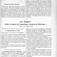 2754 - Page 3603 - Partie scientifique. L'Actualité Scientifique. Les Sociétés Savantes. Paris. Troubles oculaires dans la spirochétose ictéro-hémorrhagique, (Soc. méd. des hôp. 19-10-1923) / A propos des greffes testiculaires [(Société des Chirurgiens de Paris. 9 novembre 1923)) / Les Congrès. XXXIIe Congrès de l’Association française de chirurgie, (Paris, 8-13 octobre 1923. La transfusion du sang, M. Jeanbrau