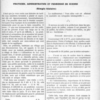 2760 - Page 3609 - Partie professionnelle. Travaux Originaux. Praticien, administration et pensionné de guerre, (simple histoire) [Dr Fernand Decourt]