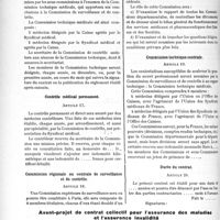 2767 - Page 3616 - Partie professionnelle. Travaux Originaux. Médecine sociale. Deux systèmes de collaboration des médecins à l’assurance. Projet de contrat collectif pour l’organisation des soins du contrôle d’une caisse d’assurances sociales / Avant-projet de contrat collectif pour l’assurance des maladies et l’assurance invalidité