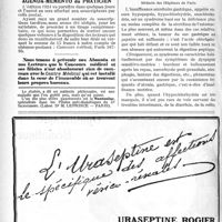 2783 - Page 3632-VI - Demandes et offres / Thérapeutique pratique. Traitement de l’insuffisance sécrétoire gastrique