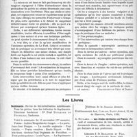 2807 - Page 3656 - Partie scientifique. L’Actualité Scientifique. Les Congrès. XXXIIe Congrès de l’Association française de chirurgie (suite) / Les Livres. Septimanie, par Dr Paul Duplessis de Pouzilhac / Traité de matière médicale (Drogues végétales, drogues animales) et de chimie végétale, par Dr L. Reuter, Librairie J. -B. Baillière et Fils, Paris, 1923