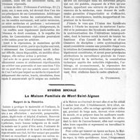 2814 - Page 3663 - Partie professionnelle. Travaux Originaux. A propos de l'ordre des médecins. Communication à l’assemblée générale de la société civile du concours médical le 18 novembre 1923 [G. Duchesne] / Hygiène sociale. La Maison Familiale de Mont-Saint-Aignan