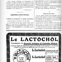 2825 - Page 3674-XLIV - Correspondance. Consultations données dans un café / Application du Tarif Breton.. Entorse et rhumatisme ; 2e Double intervention / Cumul et non cumul