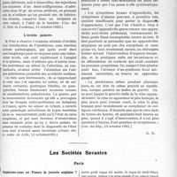 2854 - Page 3707 - Partie scientifique. Travaux Originaux. Médecine légale. L’invagination intestinale du nourrisson, par le Dr Raphaël Massart / L’orchite palustre [(Journ. des Sc. médic. de Lille, 1-1 octobre 1923)] / Les appendicites aiguës sans syndrome péritonéal [(Gaz. des hôp, 13 octobre 1923)] / Les Sociétés Savantes. Paris. Adopterons-nous en France la journée anglaise ?, (Académie de médecine, 6-11-1923)