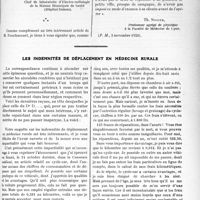 2864 - Page 3717 - Partie professionnelle. Travaux Originaux. Jurisprudence. Les abus de pouvoir des Magistrats dans l’appréciation de la responsabilité professionnelle / Les indemnités de déplacement en médecine rurale