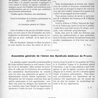 2895 - Page 3748 - Propos du jour. L’hygiène sociale et les pupilles de la nation dans le département du Finistère. Un exemple de manière forte / Assemblée générale de l’Union des Syndicats médicaux de France [J. Noir]