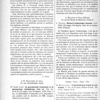 2915 - Page 3768 - Partie scientifique. L'Actualité Scientifique. Les Livres. Un guide-annuaire précieux : Médicus 1924, par Aimé Rouzaud, Paris / La gymnastique respiratoire et la gymnastique orthopédique chez soi, par Dr Louis Lamy, J. -B. Baillière et Fils, Paris / Manuel d’embryologie humaine, par J. Vignoli, A. Maloine et Fils, éditeurs, Paris / L’éducation de la beauté du corps humain, par M. Masquilier, Gaston Doin, Paris