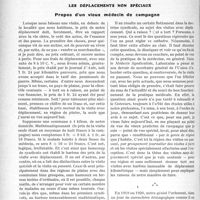 2917 - Page 3770 - Partie professionnelle. Travaux Originaux. Les déplacements non spéciaux. Propos d’un vieux médecin de campagne [Dr Fernand Decourt]