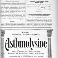 2942 - Page VII-3795 - Correspondance. Mutualité Familiale. La pension aux veuves / Interruption de la prescription en matière d’honoraires accidents / Appareils à pulvériser la chaux dans la gorge / Compétence du tribunal de commerce eu matière d’honoraires accidents