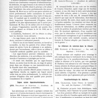 0083 - Page 82 - Partie scientifique. L'Actualité Scientifique. Les Sociétés Savantes. Paris. Le statut des sages-femmes (fin), (Académie de médecine ; 4-12-1923) / Lèpre mixte éparsénorésistante, (Académie de médecine ; 4-12-1923) / L’oeuvre Grancher après 20 ans de fonctionnement, (Académie de médecine ; 4-12-1923) / Le chlorure de calcium dans la tétanie, (Soc. méd. des hôpitaux ; 9-11-1923) / Insulinothérapie du diabète, (Soc. méd. des hôpitaux ; 9-11-1923)