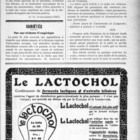 0116 - Page LV-115 - Documents officiels. Réponses des Ministres aux questions des Parlementaires. L’examen médical des chauffeurs d’automobiles / Variétés. Sur une réclame d’empirique