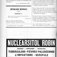 0173 - Page 172-LIV - Documents officiels. A l’officiel. Réponses des Ministres aux questions des Parlementaires. Affectation des médecins de territoriale / Anthologie médicale. Fantômes