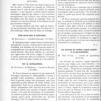 0203 - Page 202 - Partie scientifique. L’Actualité Scientifique. Les Sociétés Savantes. Paris. Adénite appendiculaire ayant simulé la peste, (Soc. méd. des hôp, 16-11-1923) / La « gale du nickel », (Soc. méd. des hôp, 23-11-1923) / Collo-vaccin dans la tuberculose, (Société de chirurgie, 7-11-1923) / Sur la rachianesthésie, (Société de chirurgie, 7-11-1923) / Prolapsus du rectum ; traitement, (Société de chirurgie, 7-11-1923) / Les névroses du système organo-végétatif et la psychothérapie, (Société de psychothérapie, 16-10-23)