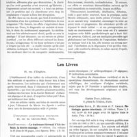 0204 - Page 203 - Partie scientifique. L’Actualité Scientifique. Les Sociétés Savantes. Paris. Les névroses du système organo-végétatif et la psychothérapie, (Société de psychothérapie, 16-10-23) / Les Livres. Le traitement thermal d’Aix-les-Bains, la douche-massage, par Henri Forestier, L’expansion scientifique française, Paris / Pathologie gastro-intestinale, par Jean-Charles Roux, F. Moutier et P. Caille, Gaston Doin, éditeur, Paris