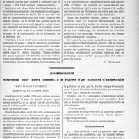 0208 - Page 207 - Partie professionnelle. Travaux Originaux. Hygiène et prophylaxie. De la nécessité de nettoyer efficacement les ustensiles de table et la vaisselle / Jurisprudence. Honoraires pour soins donnés à la victime d’un accident d’automobile