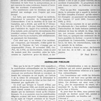 0209 - Page 208 - Partie professionnelle. Travaux Originaux. Jurisprudence. Honoraires pour soins donnés à la victime d’un accident d’automobile / Anomalies fiscales