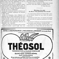 0234 - Page IX-233 - Correspondance. Prescription de substances vénéneuses / Révision à la suite du décès d’un pensionné du travail