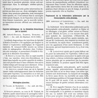 0254 - Page 253 - Partie scientifique. L’Actualité Scientifique. Les Sociétés Savantes. Paris. Injections à la base crânienne par voie frontale, (Société médicale des hôpitaux, 16-11-1923) / Diagnostic radiologique de la dilatation bronchique par le lipiodol, (Soc. méd. des hôpitaux, 16-11-1923) / Méningites associées, (Soc. méd. des hôp, 23-11-1923) / Broncho-pneumonie guérie par pneumothorax, (Soc. méd. des hôp, 30-11-23) / Traitement de la tuberculose pulmonaire par la thoracoplastie extra-pleurale, (Soc. méd. des hôp, 30-11-1923)