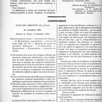0269 - Page 268 - Partie professionnelle. Travaux Originaux. Déontologie. La clientèle des médecins de sanatoriums publics / Jurisprudence. Responsabilité civile. — Accidents du travail