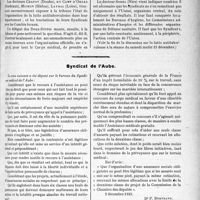 0274 - Page 273 - Partie professionnelle. Comptes rendus, documents, pièces officielles... Assemblée générale de l’union des syndicats médicaux de France, (Décembre 1924) / Syndicat de l'Aube