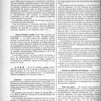 0275 - Page 274 - Partie professionnelle. Reportage professionnel. Nouvelles et informations. L’Orchestre médical / Cours d’hygiène sociale / A. D. R. M / Internat / Faculté de médecine de Toulouse / Pour nos petits